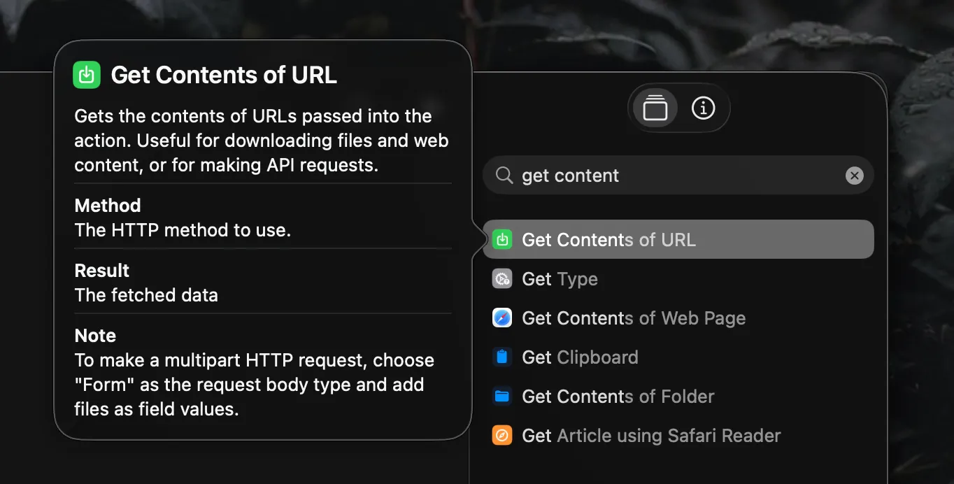 info for get contents of url